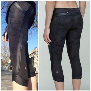 lululemon athletica Black Camo Align Crop Leggings